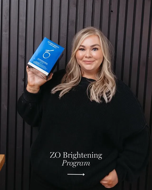 Alexandra Rye Holding ZO Brightening Skincare Product in Franklin, TN | ABR Aesthetics